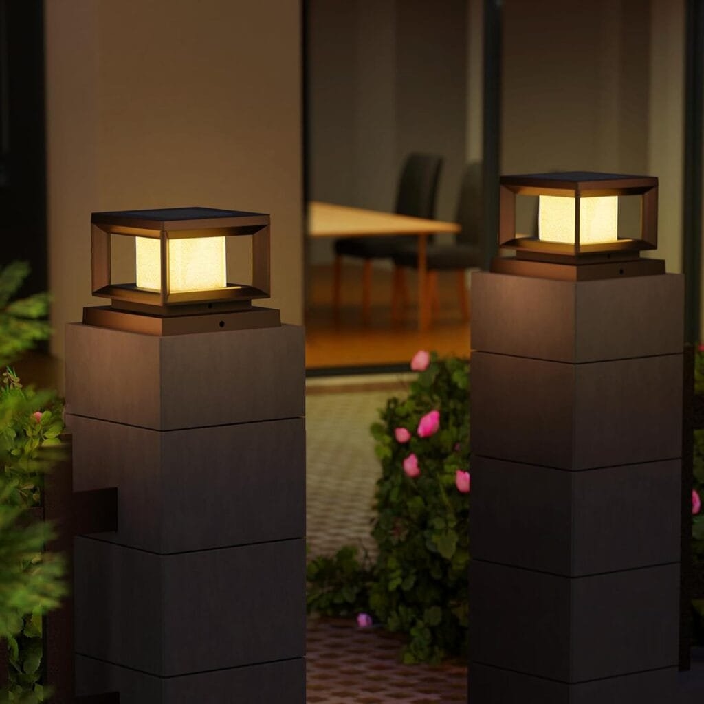 Solar Post Cap Lights Outdoor