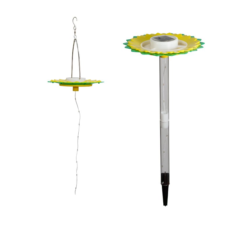 Solar-powered bird feeder lights