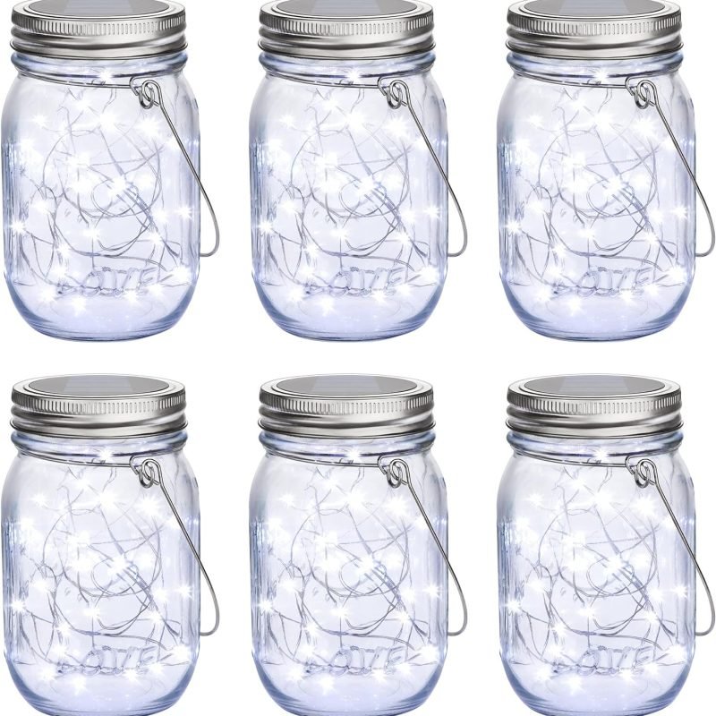 Outdoor Solar Mason Jar Lanterns