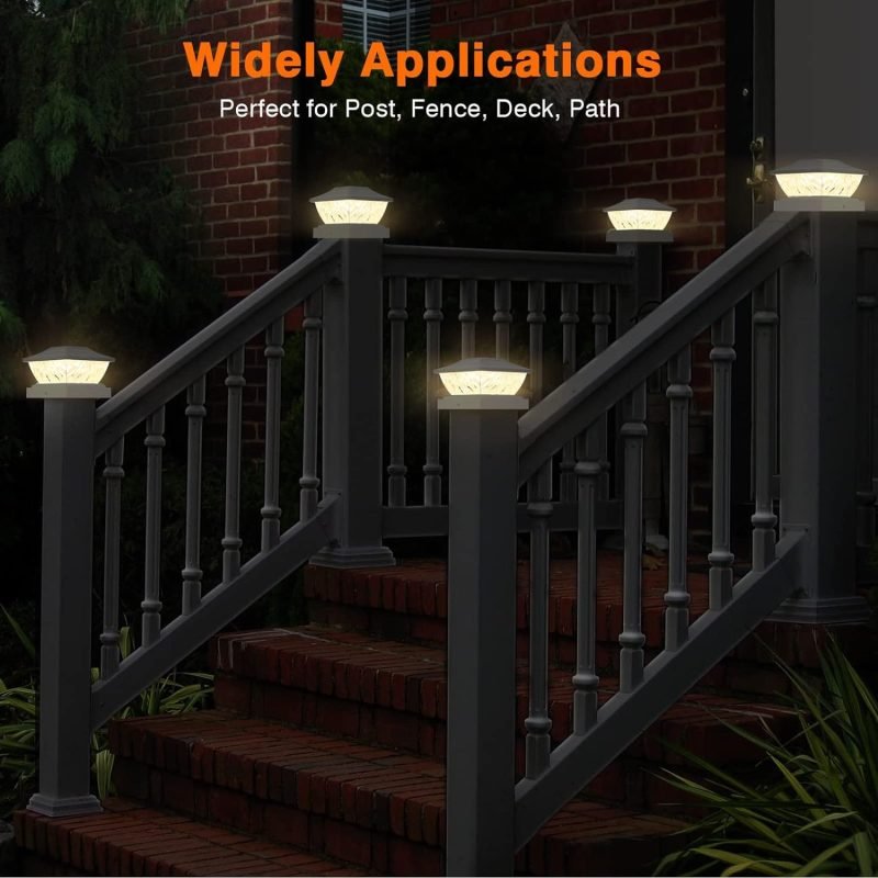 Solar Post Cap Lights Outdoor